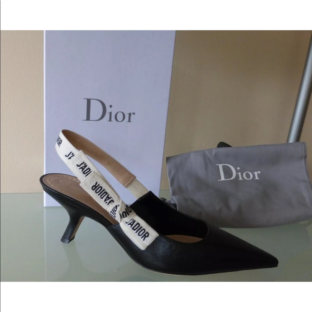 NIB Auth Christian Dior J'ADIOR SHOES Slingback w/dust bag 8-8.5 US/38.5 ITALY